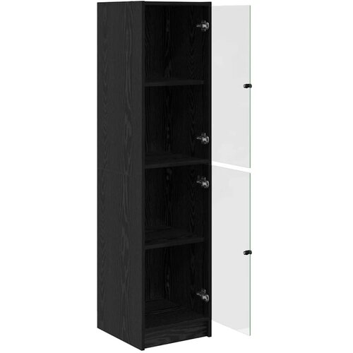  Highboard Crni hrast 35 x 37 x 142 cm Konstruirano drvo Slike
