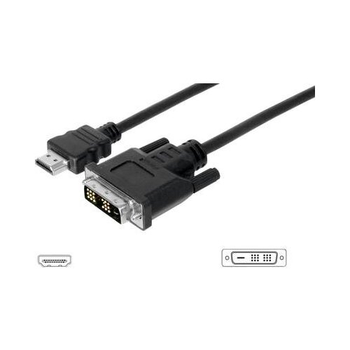 Digitus HDMI priključni kabel [1x HDMI-utikač<=> 1x DVI-utikač18+1-pol.] 3m, crn Cijene