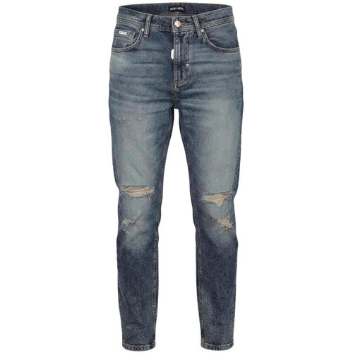 Antony Morato Kavbojke slim JIMI SLIM CROPPED FIT MMDT00299-FA750624 W02234 Modra Cene