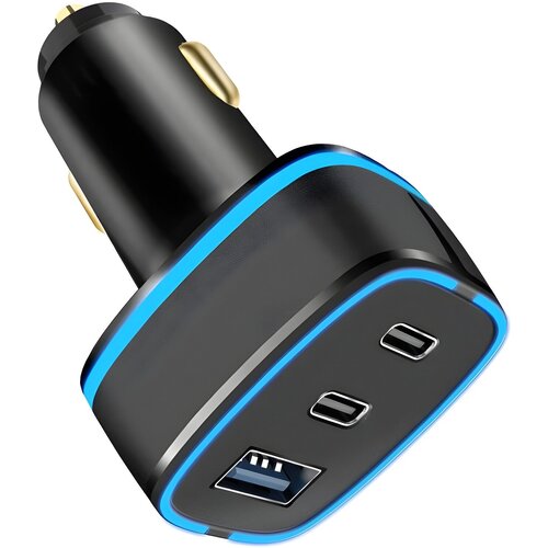 Ven-Dens USB-A + 2x USB-C - Autopunjač - Crna KP34284 Slike