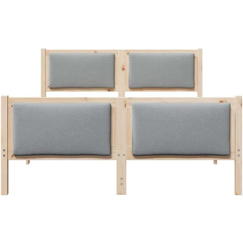  Okvir za krevet Svijetlo siva 140 x 190 cm tkanina Slike