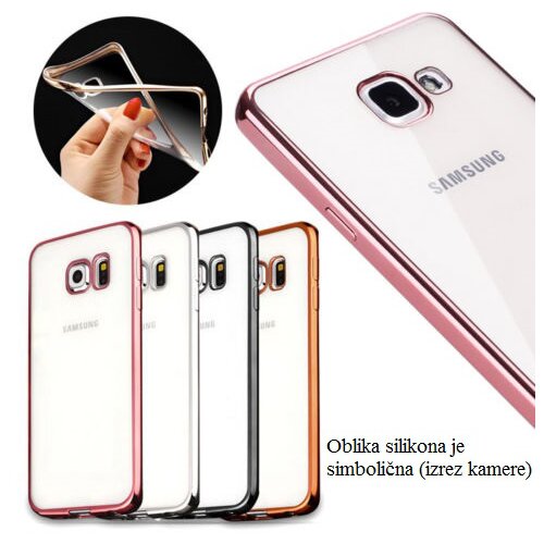 Nillkin Silikonski ovitek z okvirjem za Samsung Galaxy A3 2017 A320 - zlat Slike