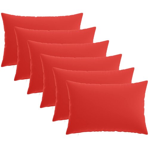  Presvlaka za jastuk 6 pcs HEERLEN Crvena 50 x 80 cm Poliester Cijene
