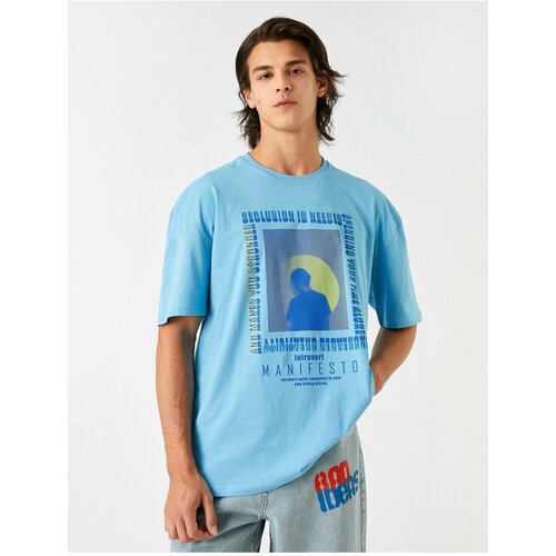 Koton T-Shirt - Blue - Regular fit Slike