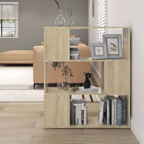 VidaXL ormarić za knjige / pregrada boja hrasta 80x24x94 cm od iverice Slike