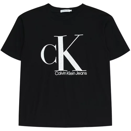 Calvin Klein Jeans Majica siva / crna / bijela