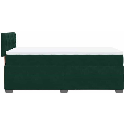 Box spring krevet s madracem tamnozeleni 90x200 cm bar&amp;scaron;unasti Slike