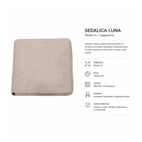 Dekordom Sedalica luna 40x40 - cappuccino ( 025775 ) Cene