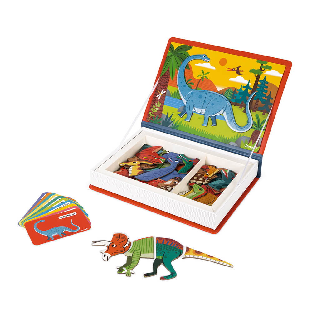 Janod Magnetibook Dinosaurus ploča s magnetima 3 y+ 1 kom Slike
