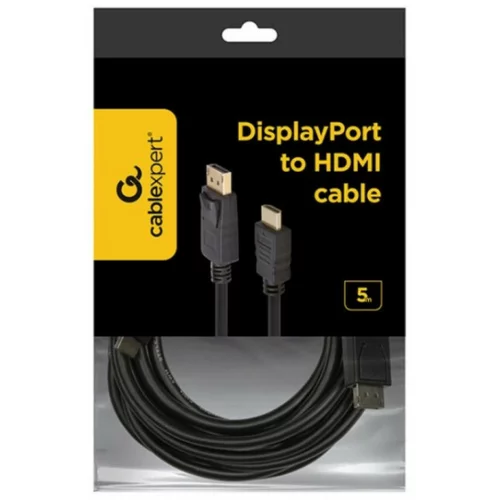 Gembird na HDMI kabal GEMBIRD, CC-DP-HDMI-5M, 5m, DP male to HDMI type A male