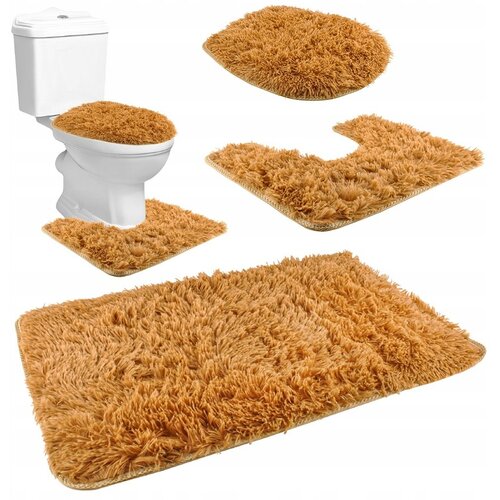 Malatec Set treh univerzalnih kopalni&amp;scaron;kih preprog svetlo rjava, (20400120) Slike
