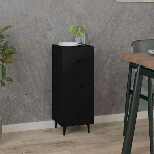  Komoda crna 34 5 x 34 x 90 cm od konstruiranog drva Cene
