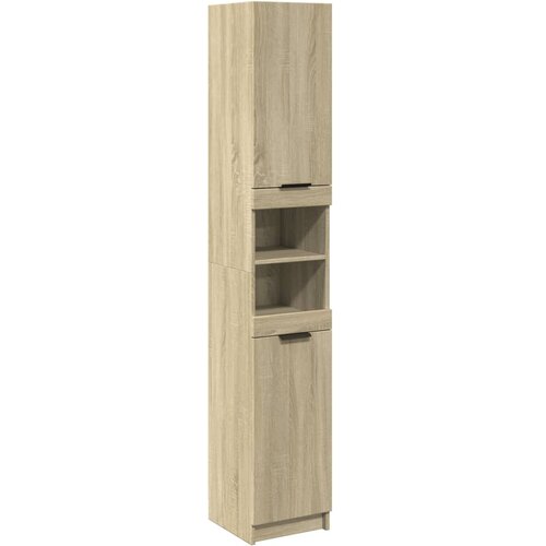 Maison Chic Kopalniška omarica - Kopalniški kabinet sonoma hrast 32x34x188,5 cm inženirski les, (21794793) Cene