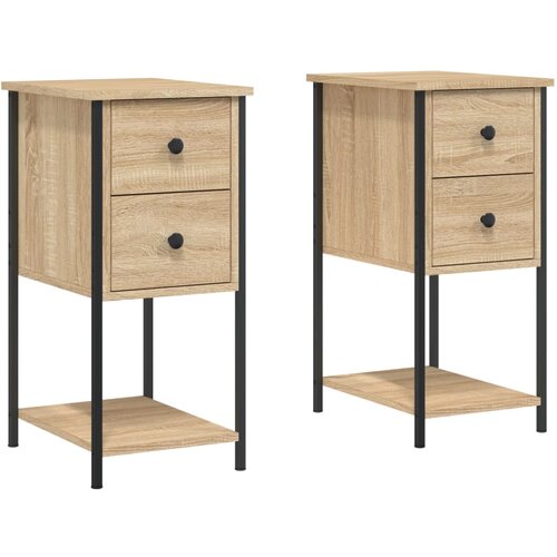 Maison Chic Dvo delni komplet Nočne omarice - Nočne mize sonoma hrast 32x42x70 cm inženirski les, (21688331) Cene
