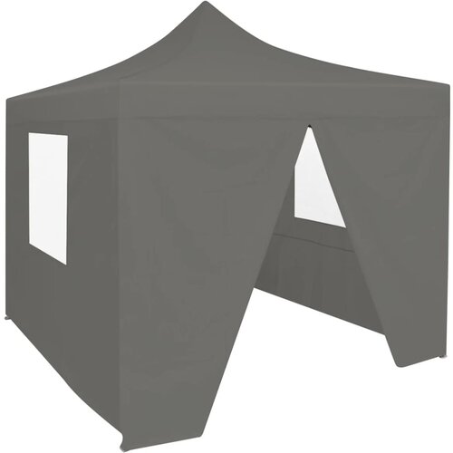 vidaXL Zložljivi pop-up šotor za zabave 4 stranice 3x3 m antracit Cene