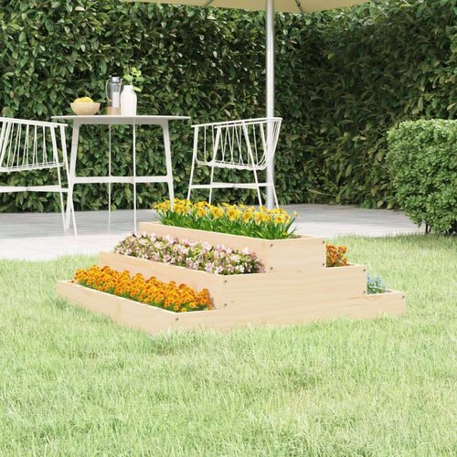  Visoka greda 80x80x27 cm trdna borovina, (20758893) Slike