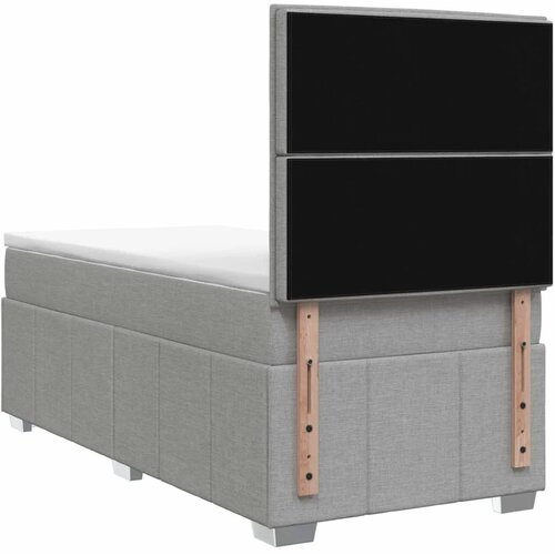  Boxspring krevet s madracem Svjetlosiva 80 x 200 cm Tkanina - Svjetlosiva 80 x 200 cm Dizajn linija Slike
