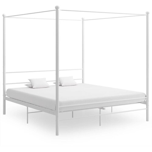  Okvir za krevet s nadstre&scaron;nicom bijeli metalni 180 x 200 cm Cijene