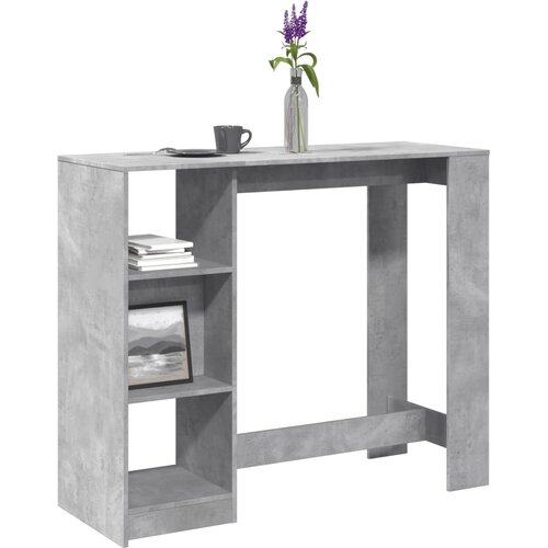  Barski stol s policom boja betona 124x46x103,5 cm drveni Cijene