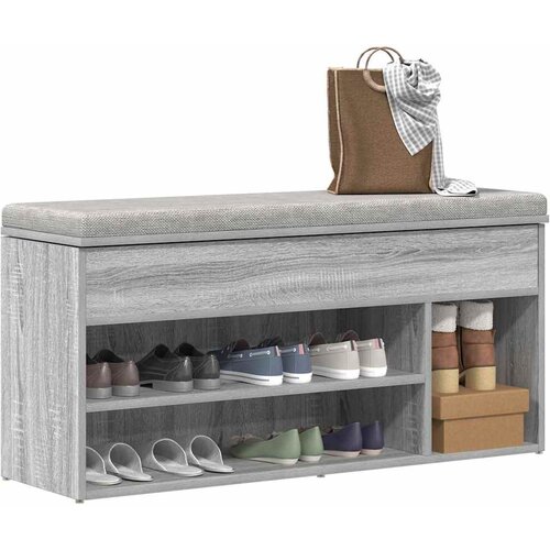  Klupa za cipele boja hrasta 102x30,5x45 cm konstruirano drvo Slike