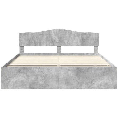  okvir za krevet beton 180 x 200 cm čvrsto borovo drvo Slike