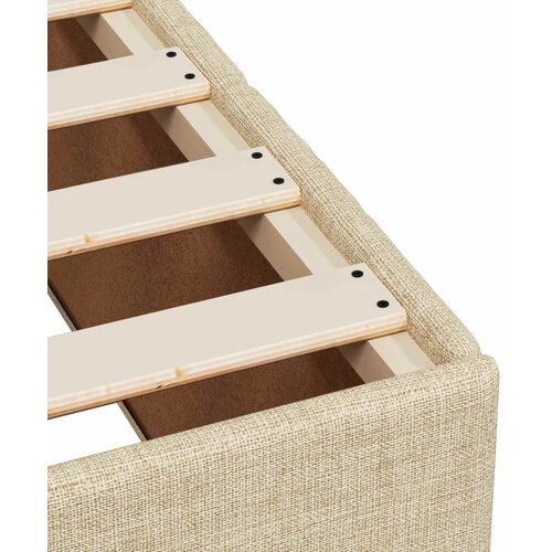  Boxspring krevet s madracem Krem 90 x 200 cm Tkanina - Krem 90 x 200 cm Dizajn linija Slike