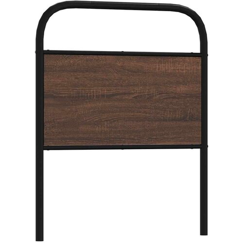 vidaXL Posteljno vzglavje rjavi hrast 75 cm jeklo in inženirski les, (21611841) Cene