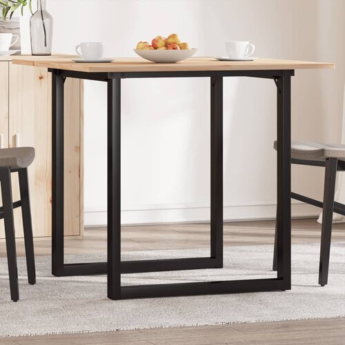 VidaXL Blagovaonski stol O-oblika 80x80x75 cm od borovine i željeza Slike