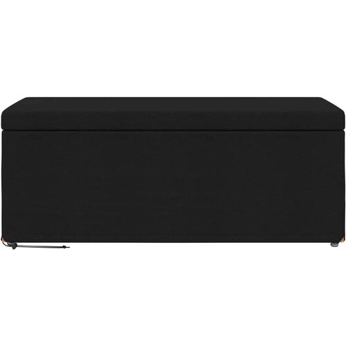  Stolica Crna 101 x 41 x 40 cm Tkanina i konstruirano drvo - Crna 100 cm tkanina Slike