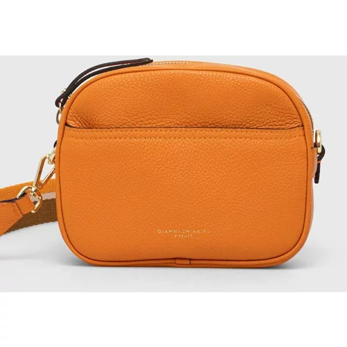 Gianni Chiarini Usnjena torbica oranžna barva