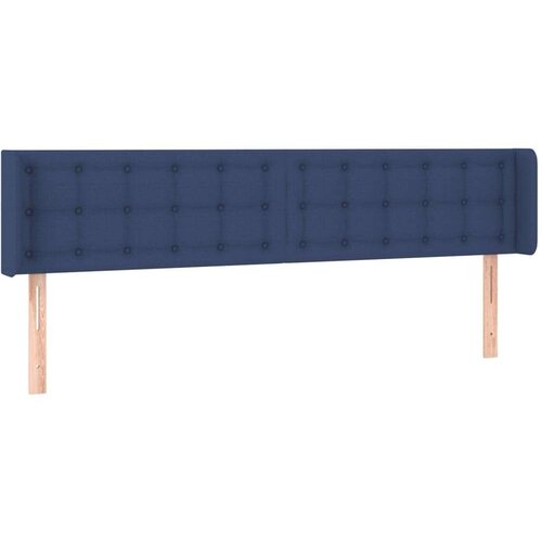  Uzglavlje s u&amp;scaron;ima plavi 203x16x78/88 cm od tkanine Slike