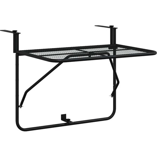 VidaXL balkonski stol crni 60 x 40 cm čelični Slike