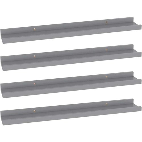 VidaXL Zidne police 4 kom sive 60 x 9 x 3 cm Slike
