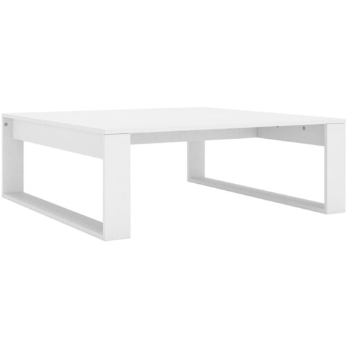 Maison Chic Klubska mizica - kavna mizica - Nizka mizica bela 100x100x35 cm iverna plo&amp;scaron;ča, (21755438) Slike