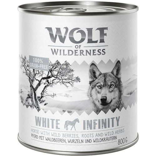 Wolf of Wilderness 10 € popusta! 24 x 800 g - White Infinity - konjetina