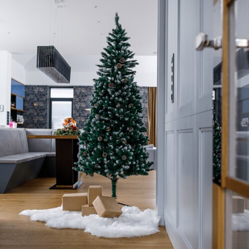 Kondela Božično drevo s storži, zasneženo, 210 cm, CHRISTMAS TIP 2 Slike