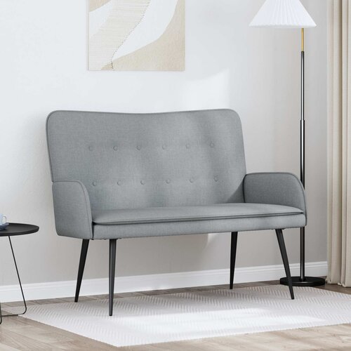 SOFA za dvije osobe Svijetlo siva 115 x 61 x 87 cm tkanina Slike