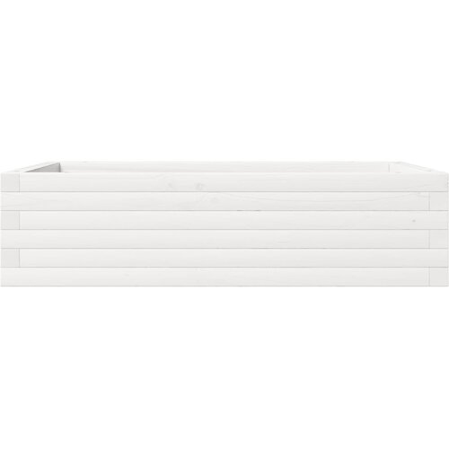  Vrtna sadilica bijela 90 x 60 x 23 cm od masivne borovine Slike