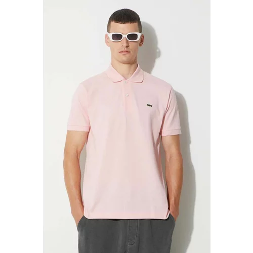 Lacoste Pamučna polo majica boja: ružičasta, glatki model, L1212-001