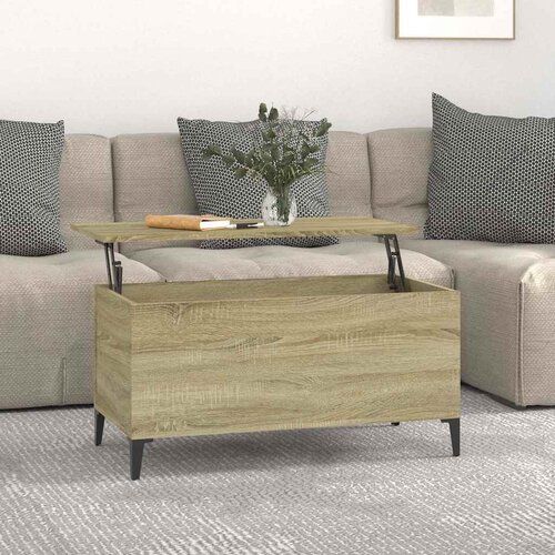  Stolić za kavu boja hrasta 90 x 44,5 x 45 cm konstruirano drvo Slike