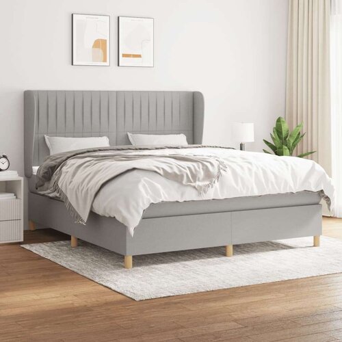 vidaXL Krevet s oprugama i madracem svjetlosivi 180x200 cm od tkanine Cijene
