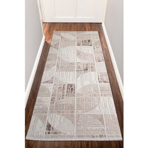 Conceptum Hypnose elex 5207 brown hall carpet (100 x 450) Slike