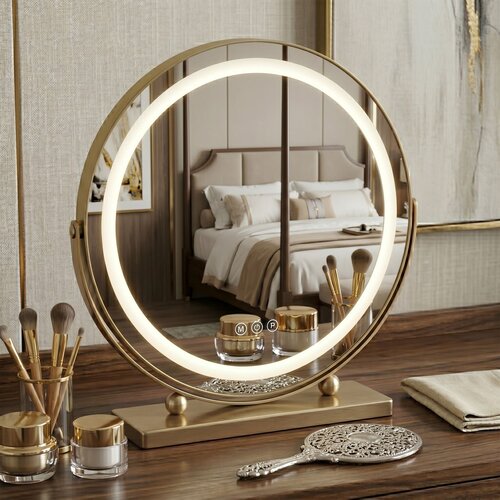 Rea Stensko ogledalo LED MAKE-UP L.Gold 40 cm Cene