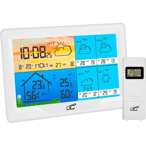 Ltc Smart LXSTP08BS Wi-Fi meteorolo&scaron;ka postaja z zunanjim senzorjem &ndash; Tuya, bela Cene