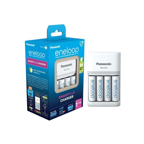 Panasonic punjač eneloop K-KJ55MCD40E 1.5 hour + 4xAA baterije Slike