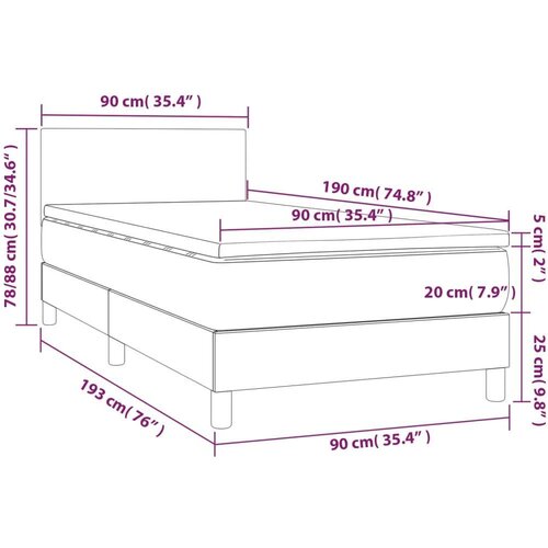vidaXL Krevet s oprugama i madracem bijeli 90 x 190 cm od umjetne kože Cene