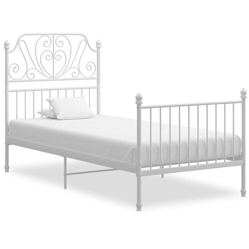  Okvir za krevet bijeli metalni 90 x 200 cm Cijene