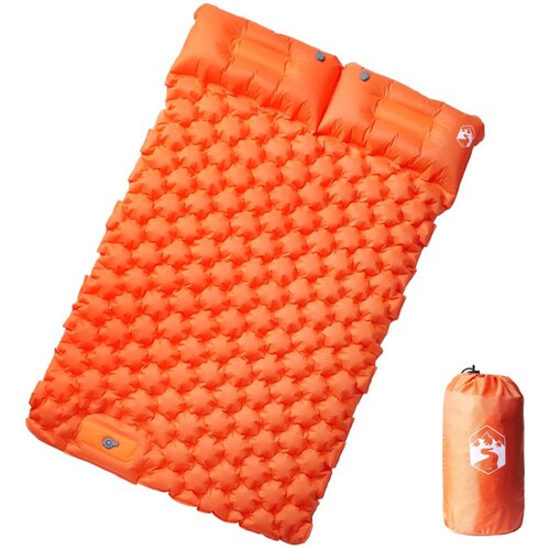 VidaXL Samonapihljivo leži&amp;scaron;če za kampiranje 2 osebi oranžno Slike