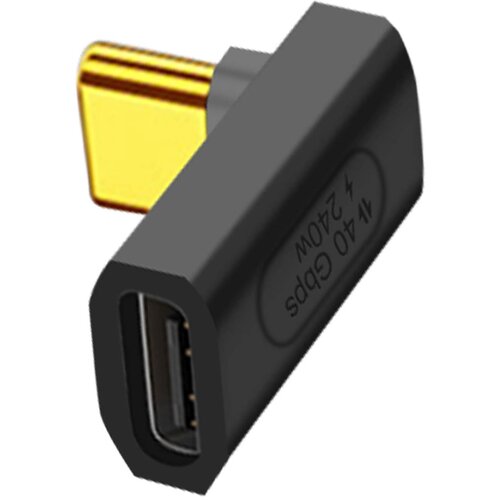 AVIZAR usb c ženski na usb c moški 90° kotni adapter - 240 w, 40 gbps - crn, (21261931) Cene