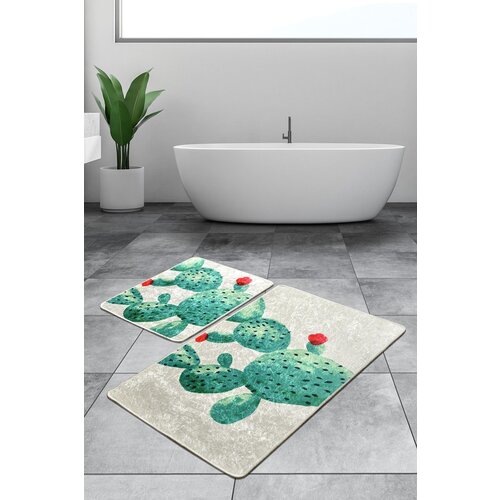  Green djt multicolor bathmat set (2 pieces) Slike